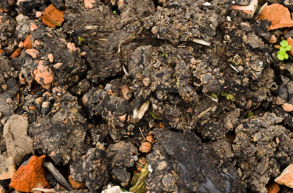 Fondo Alquitrán Solidificado Basura Construcción —  Fotos de Stock