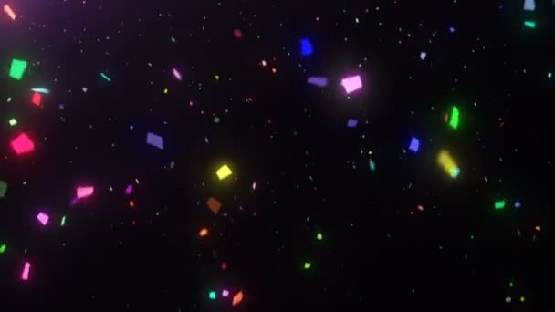 Neon Confetti Fundo — Vídeo de Stock