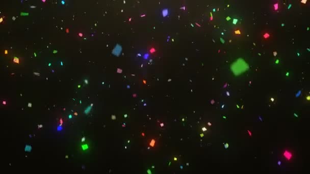 Neon Confetti Achtergrond — Stockvideo