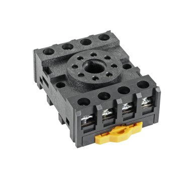 8-pin yuva beyaz arka plan üzerinde izole Terminal