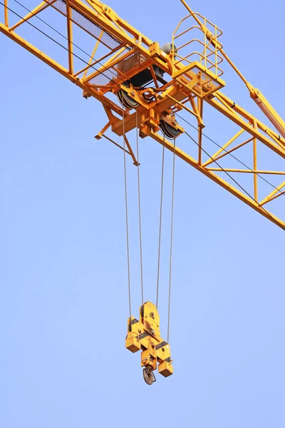 Mecanismo Carrinho Elevação Guindaste Torre — Fotografia de Stock