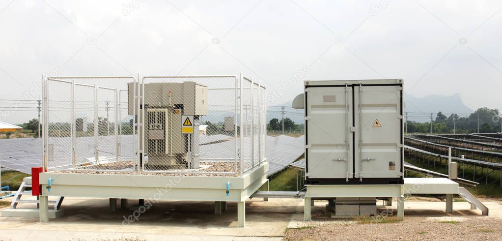 Solarfarm Inverter Cabinet and Transformer Yard