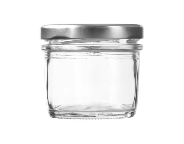 Порожня Ковпачок Jar Ізольовано Білому Тлі — стокове фото