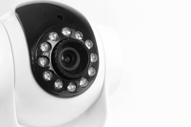 Beyaz arka plan üzerinde IP kamera izole