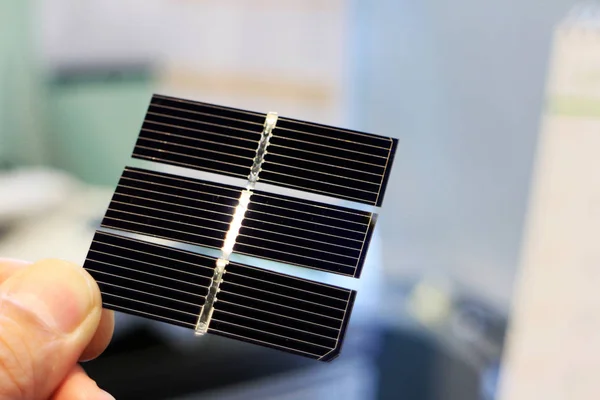 Solar Cell Hand Holding Energy Abstract — Stock Photo, Image