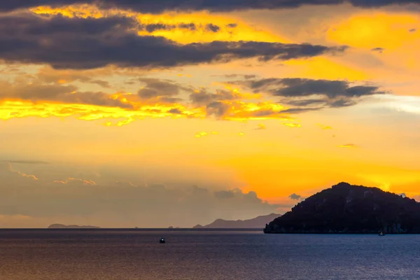 stock image TWILIGHT SKY CLOUD OVER ISLAND IN OCEAN