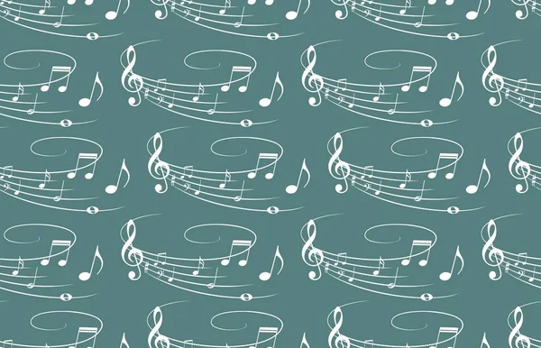 Fondo Con Notas Musicales — Vector de stock