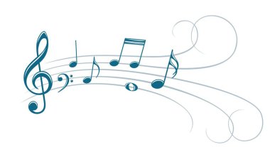 Müzik notlar ile sembol. 