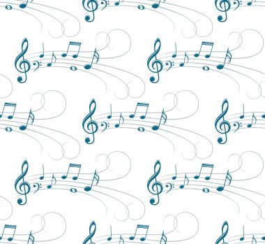 Sorunsuz bir arka plan ile müzik notlar.