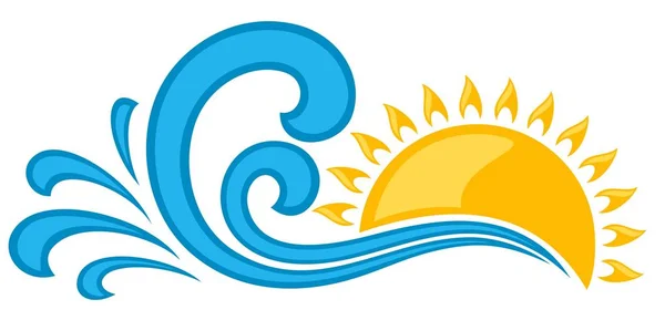 Logo Słońce Morze — Wektor stockowy