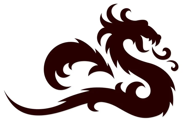 様式化されたドラゴンのシンボル — ストックベクタ