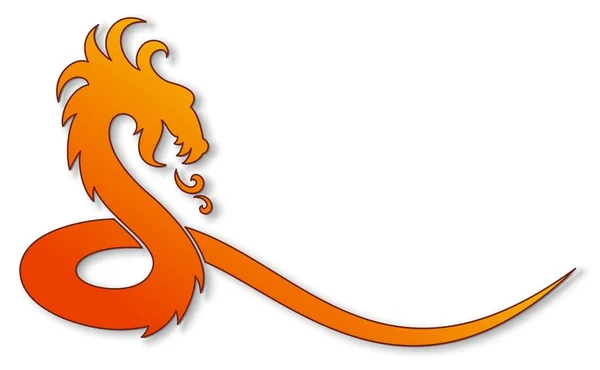 Simbolo Del Drago Stilizzato — Foto Stock