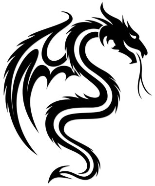 Kanatlı stilize ejderha sembolü.