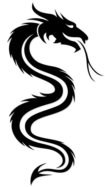 Simbolo Del Drago Stilizzato — Vettoriale Stock