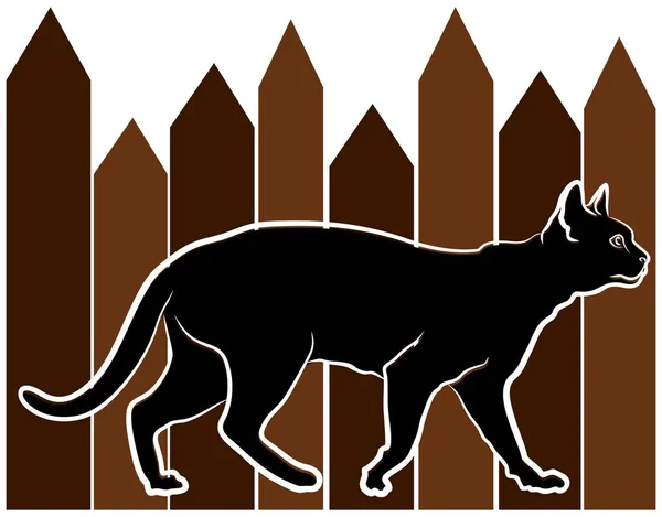Symbol Černá Kočka — Stockový vektor
