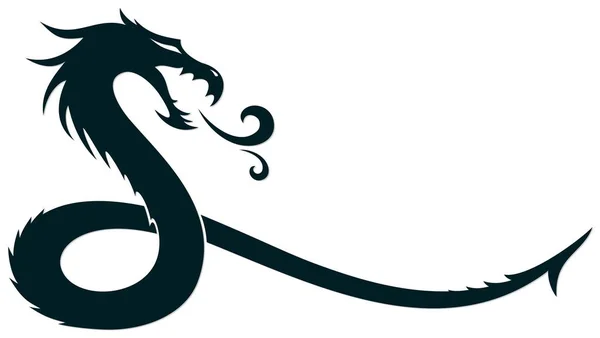 Símbolo Del Dragón Estilizado — Archivo Imágenes Vectoriales