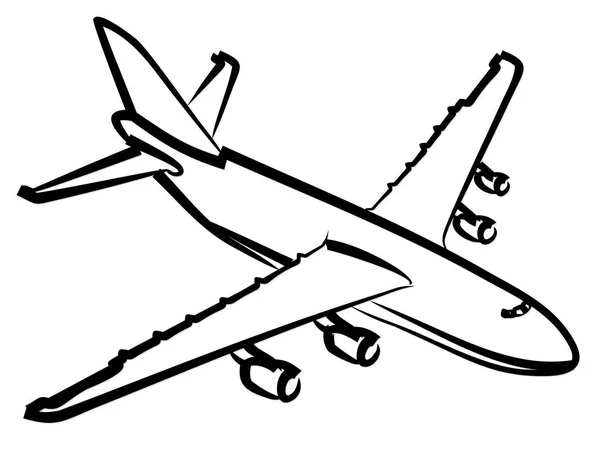 Эскиз Пассажирского Лайнера — стоковый вектор