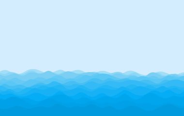 Mavi dev bir dalga ile deniz manzarası. 