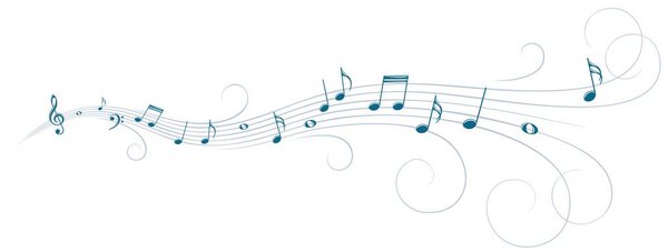 Symbol with music notes.