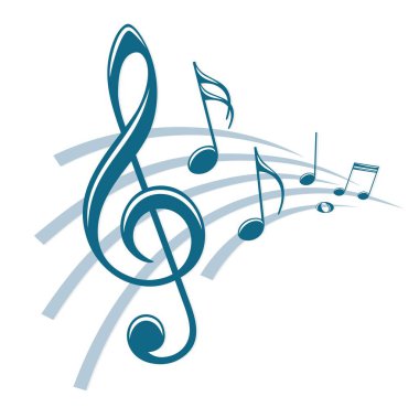 Müzik notaları ile biçimlendirilmiş sembol.