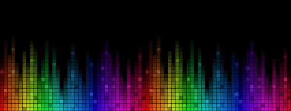 A color background with a sound scale.