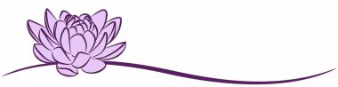 Menekşe stilize Lotus bir sembolü.  