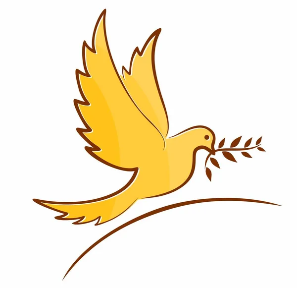 Simbolo Dell Uccello Volante Stilizzato — Vettoriale Stock