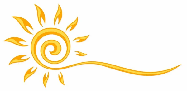 Symbol Bright Summer Sun — Stock Vector