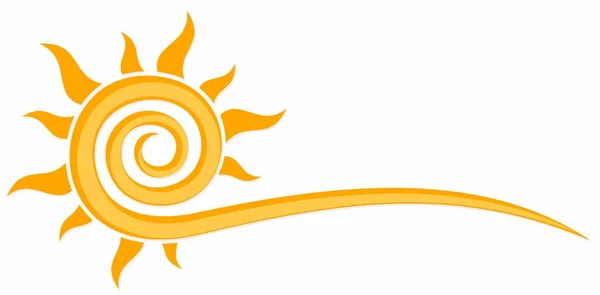 Symbol Bright Summer Sun — Stock Vector