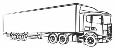 Uzun kamyonun bir krokisi.