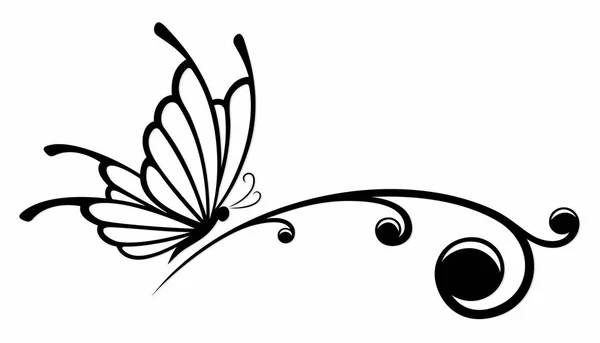 Simbolo Della Farfalla Stilizzata — Vettoriale Stock