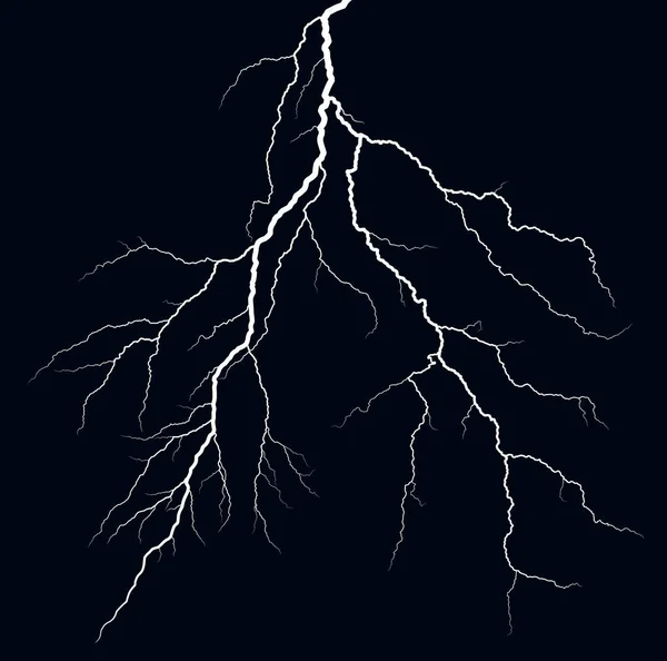 Ein Blitzschlag Nachthimmel — Stockvektor