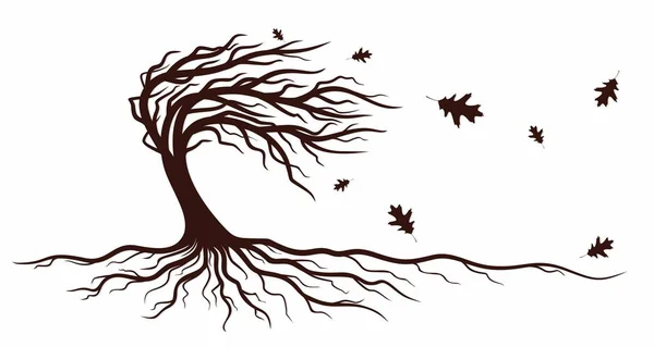 Symbol Stromu Kořeny — Stockový vektor