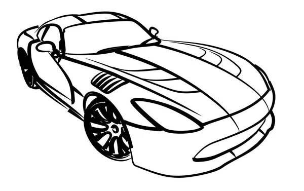 Sketch Sports Car — Stock Vector