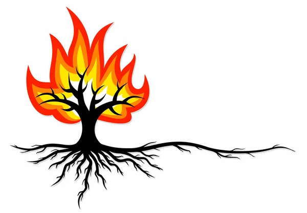 Symbolen För Brinnande Skog — Stock vektor