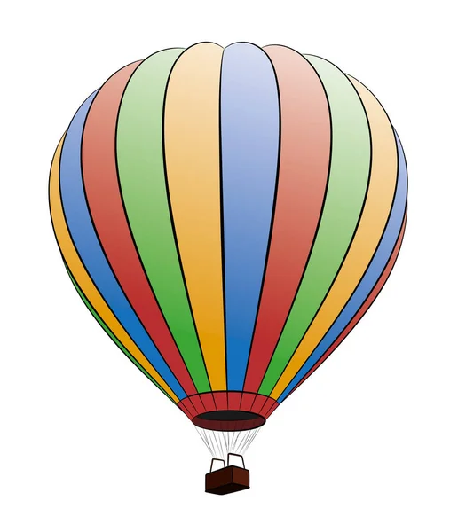 Esboço Balão Quente Grande Cor — Vetor de Stock