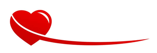 Символ Стилизованного Красного Сердца — стоковый вектор