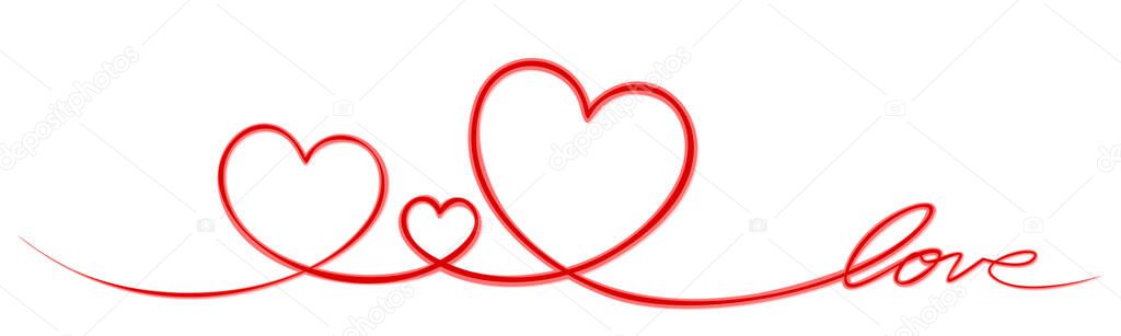 Symbol of the stylized red hearts.