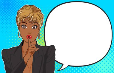 siyah kadın tutmak bir sessizlik ve boş yer