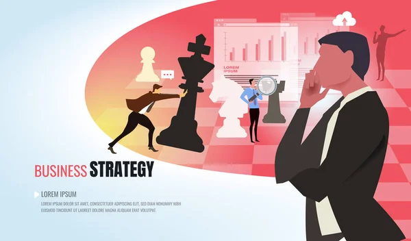 Üzleti stratégia ver2 — Stock Vector