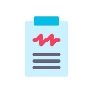 kardiyogram kayıt düz simgesi 