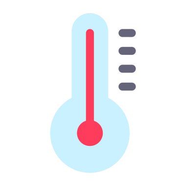 termometre düz simgesi