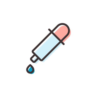 Damlalık düz anahat simgesini