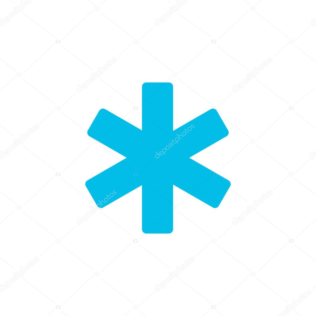 Hospital ems flat icon on transparent background