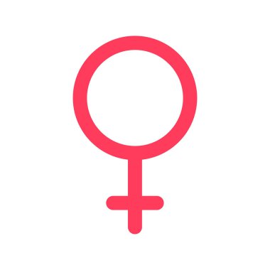 cinsiyeti kadın düz anahat simgesini