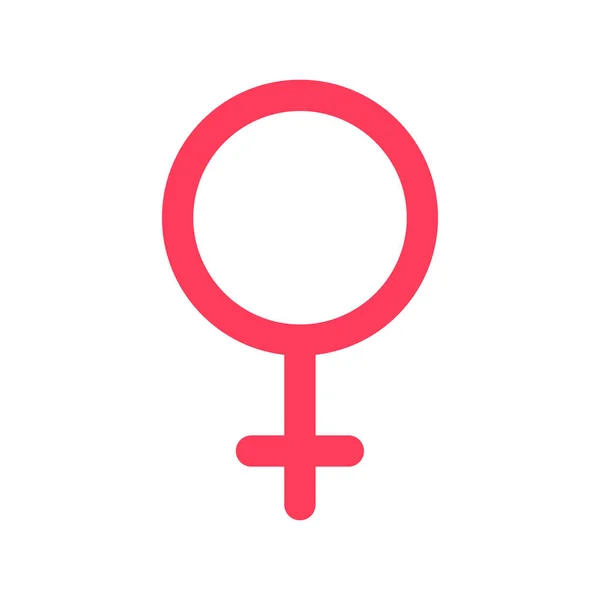 Gender female flat outline icon — Stock Vector