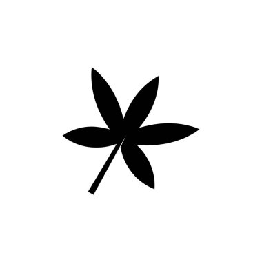 palmatisect akçaağaç yaprağı düz simgesi