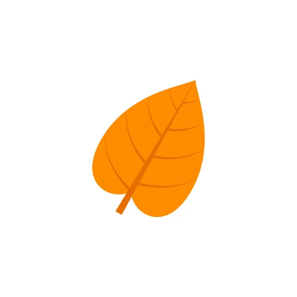 Cordate leaf flat icon — Stock Vector