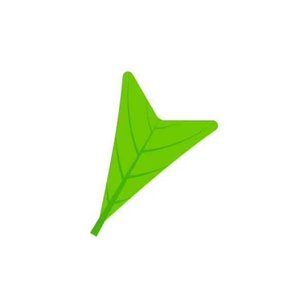 Klinowata liść płaskie ikona — Wektor stockowy