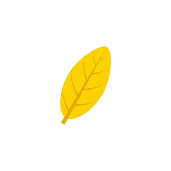 Elliptic leaf flat icon — Stock Vector